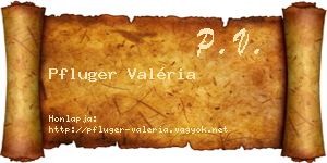 Pfluger Valéria névjegykártya