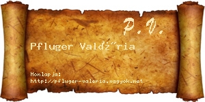 Pfluger Valéria névjegykártya